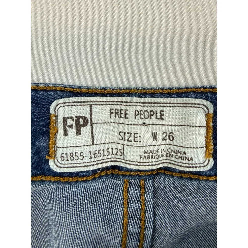 We The Free People Just Float On Flare Jeans Women's 26 Raw Hem High Rise - Picture 5 of 10